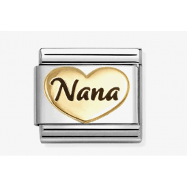 Nomination Classic Gold & Enamel Nana Heart Charm 030285/83