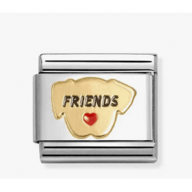 Nomination Dog, Friends, Heart Charm 030285/69