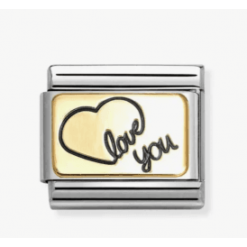 Nomination Classic Gold Love You Heart Charm 030284/60