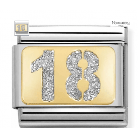 Nomination Classic Gold 18 with Glitter Charm 030224/01