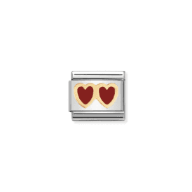 Nomination Red Double Hearts Composable Charm 030207 02