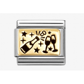 Nomination Composable Champagne & Glasses Charm 030166/61