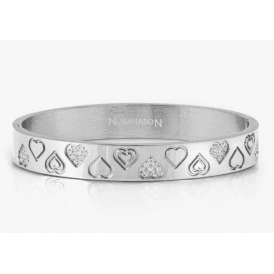 Nomination Small Wide Hearts Pretty Bangle 029540 004