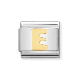 Nomination Letter E Composable Link Charm 030101 05