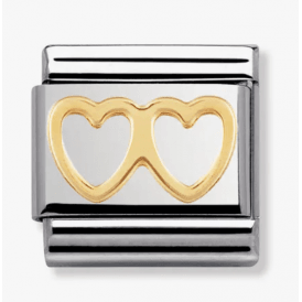 Nomination Double Heart Composable Link Charm 030116 03