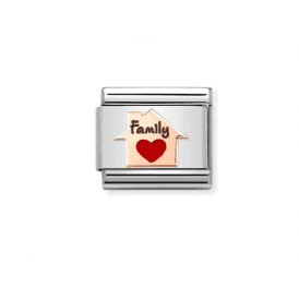 Nomination Classic Rose Gold Family Home Heart Charm 430202/11