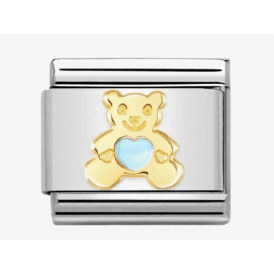 Nomination Bear Blue Enamel Heart Charm 030272/65