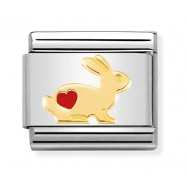 Nomination Rabbit Red Enamel Heart Charm 030272/46
