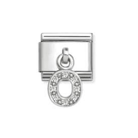 Nomination Jewellery Letter 0 Zirconia Pendant Charm 331818/15