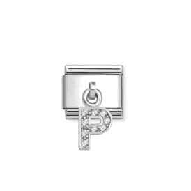 Nomination Jewellery Letter P Zirconia Pendant Charm 331818/16