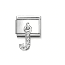 Nomination Jewellery CZ Letter J Pendant Charm 331818/10