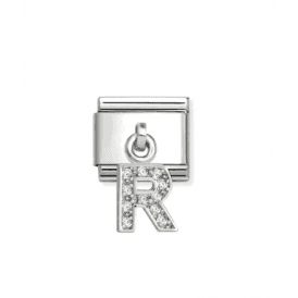 Nomination Jewellery CZ Letter R Pendant Charm 331818/18