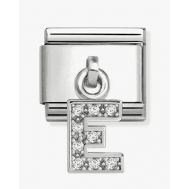 Nomination Jewellery Letter E Zirconia Pendant Charm 331818/05