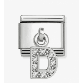 Nomination Jewellery Letter D Silver Zirconia Charm 331818/04