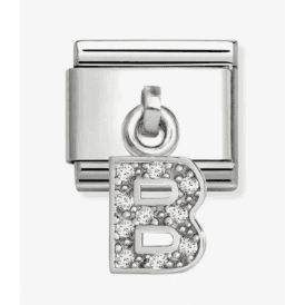 Nomination Jewellery Letter B Zirconia Pendant Charm 331818/02