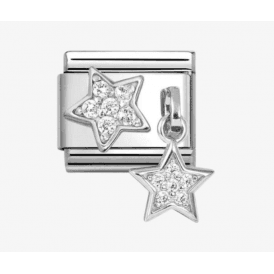 Nomination Jewellery Double Stars Zirconia Charm 331817/16