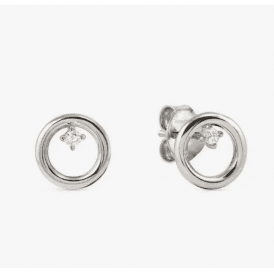 Nomination Jewellery Silver Circle Zirconia Earrings 242603/043