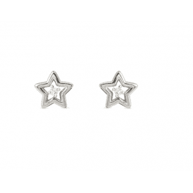 Nomination Silver Open Star Cubic Zirconia Earrings 242603/007