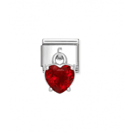 Nomination Jewellery Red Heart Cubic Zirconia Charm 331812/13