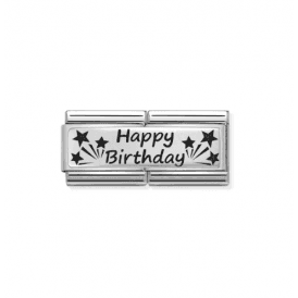 Nomination Jewellery Double Link Happy Birthday Charm 330710/13
