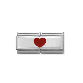 Nomination Jewellery Double Link With Red Heart Charm 330721/10