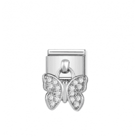 Nomination Jewellery Butterfly Zirconia Pendant Charm 331800/16