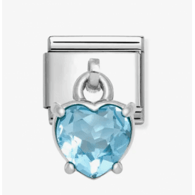 Nomination jewellery Blue Heart Zirconia Charm 331812/15