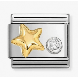 Nomination Jewellery Raised White Star Zirconia Charm 630301/01