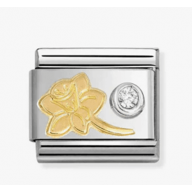 Nomination Jewellery Narcissus Flower Zirconia Charm 630301/05