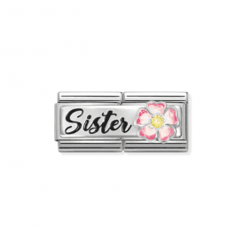Nomination Jewellery Double Sister & Pink Flower Charm 330734/15