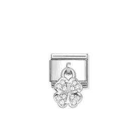 Nomination Jewellery White Clover Zirconia Charm 331800/31