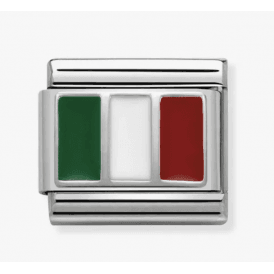 Nomination Jewellery Silver Italy Flag Charm 330207/16