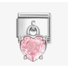 Nomination Jewellery Pink Heart Cubic Zirconia Charm 331812/14