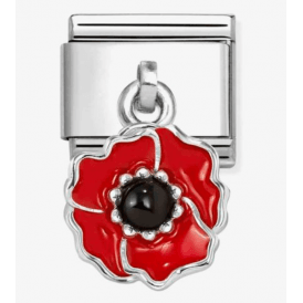 Nomination Jewellery Red/Black Poppy Pendant Charm 331805/24