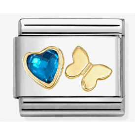 Nomination Blue Butterlfy & Heart Composable Charm 03061316