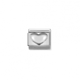 Nomination Classic Silver Raised Heart Charm 330106/01