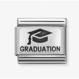 Nomination Classic Silver Graduation Cap Charm 330109/02