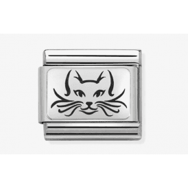 Nomination Classic Silvershine Cat Charm 330109/05
