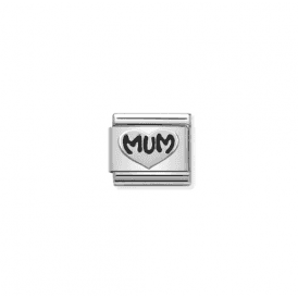 Nomination Classic My Family Silver Mum Heart Charm 330101/12
