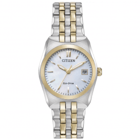 Citizen Mother of Pearl Eco Drive Two Tone Watch EW2296-58D