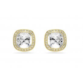 Swarovski Una Cushion Cut Gold Tone Earrings 5764762