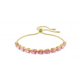Swaroski Matrix Pink 18K Gold Finish Bracelet 5707187