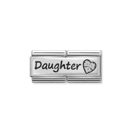 Nomination Double Link Daughter Zirconia Charm 330731/02