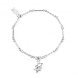 ChloBo Dainty Moon Cut Interlocking Star Bracelet SBMCTN3406