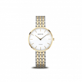 Bering Ladies Round Two Tone Watch 11028-714