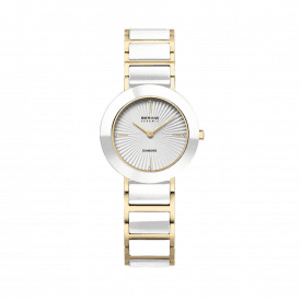 Bering Ladies Gold Tone Ceramic Watch 11429-758