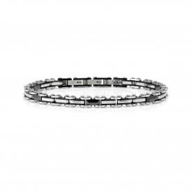 Nomination Virtus Code S/S & Black Ceramic Bracelet 133100/030