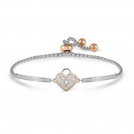 Nomination Milleluci Golden Heart Padlock Bracelet 028030/019