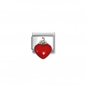 Nomination Composable Red Heart Dropper Link Charm 331821/03