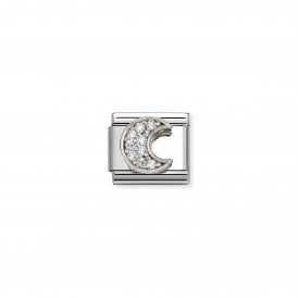 Nomination Composable Sparkling Moon Link Charm 330322/30